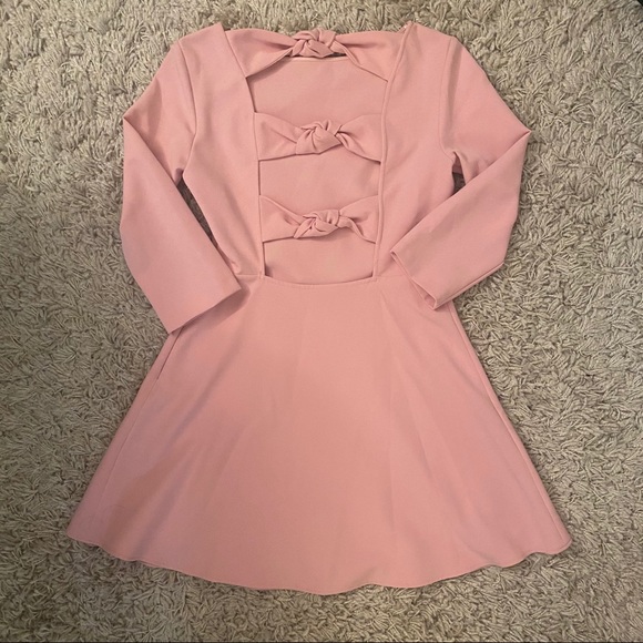 ZARA Knotted Bow Back Skater Dress ๐ Size M - Picture 6 of 6